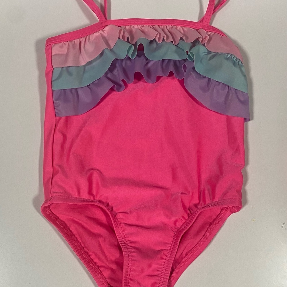 The Children's Place Pink and Multicolor Kids Swim One Piece